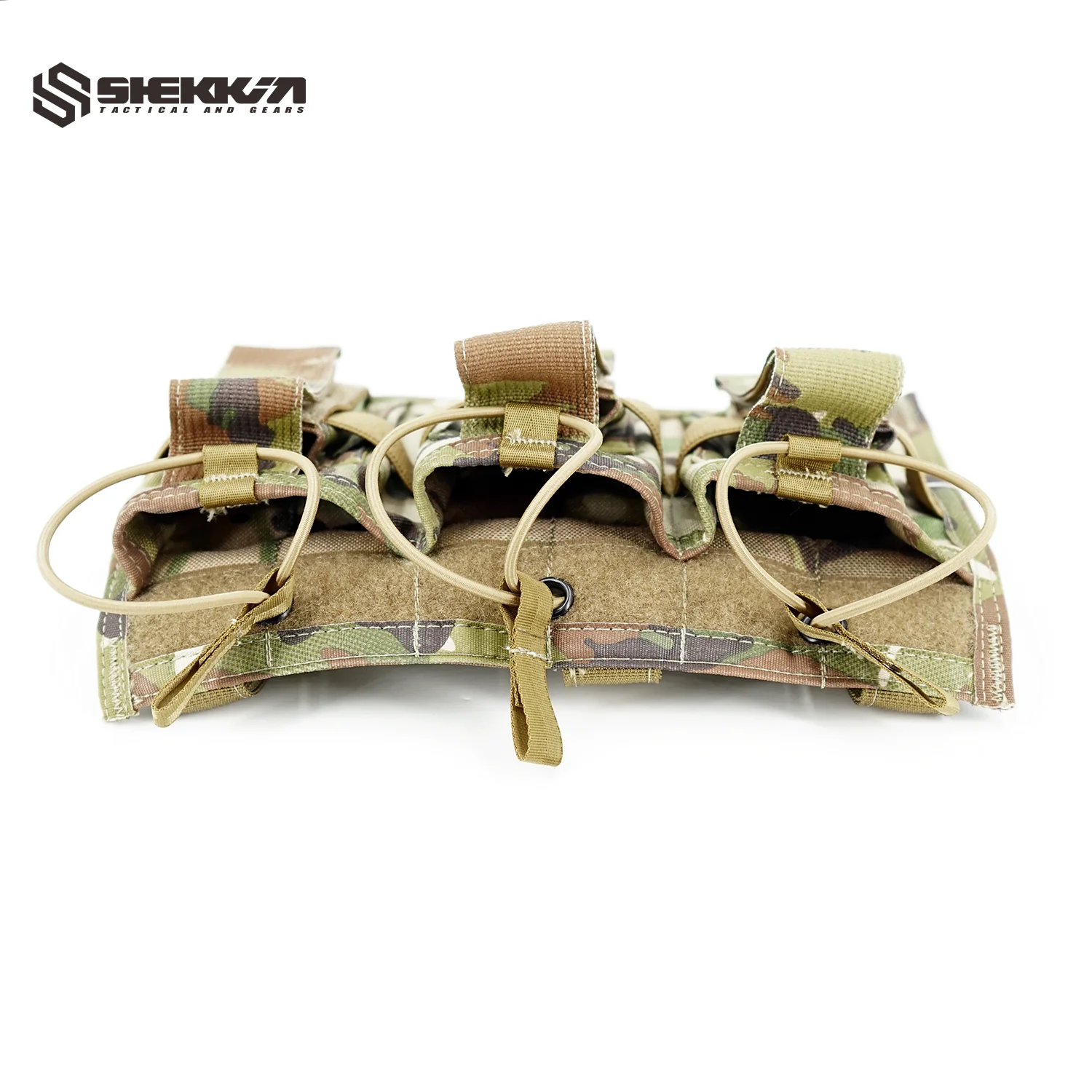 Paraclete ATX style Multicam Tiered Triple Rifle/Pistol Mag Pouch 6 Coloums Molle Straps - Image 4