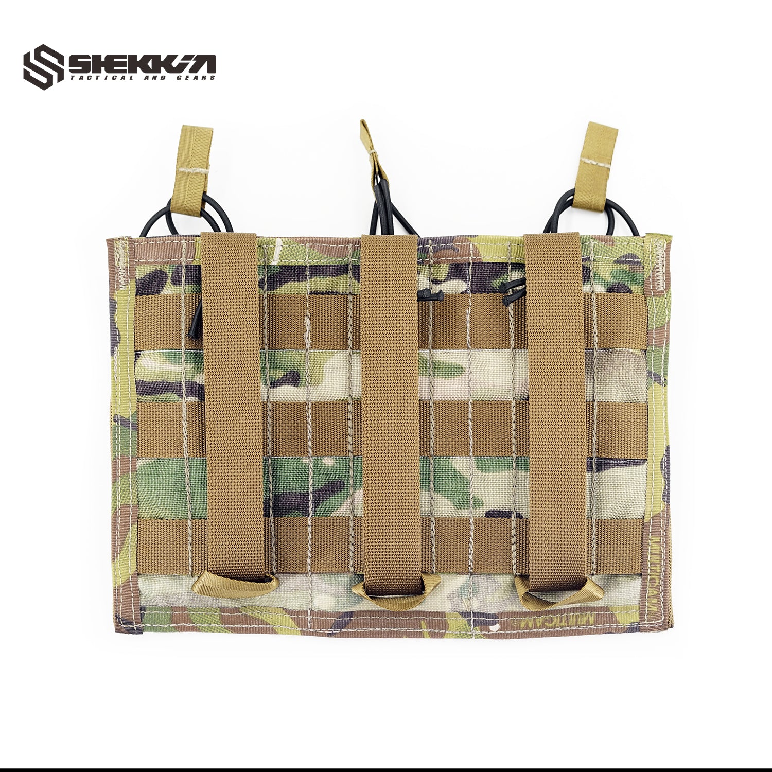 Multicam Paraclete Style Custom Elastic Triple M4 Mag Pouch - Image 4