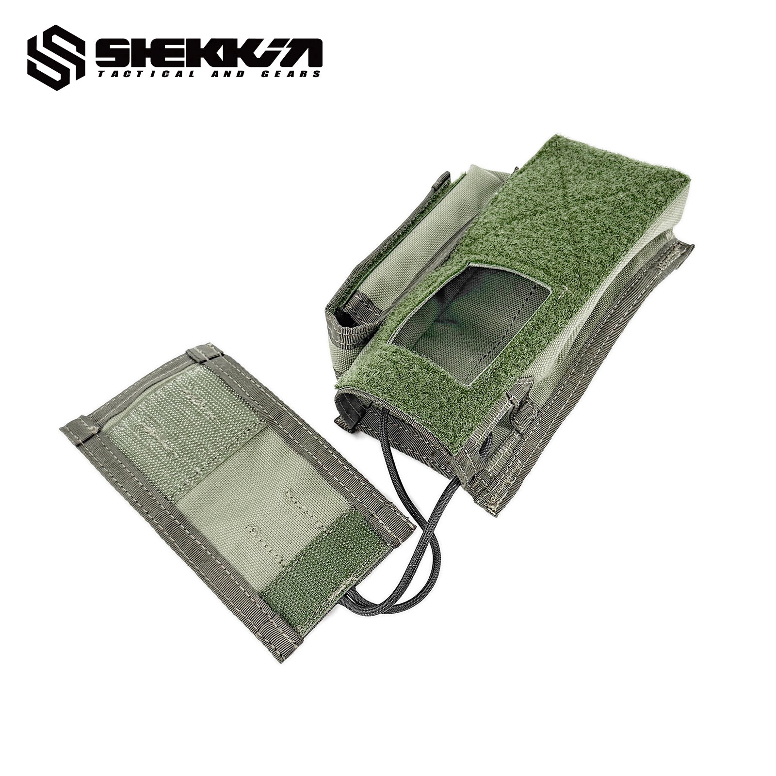 Pre MSA Paraclete style Smoke Green MBITR Radio Pouch - Image 3