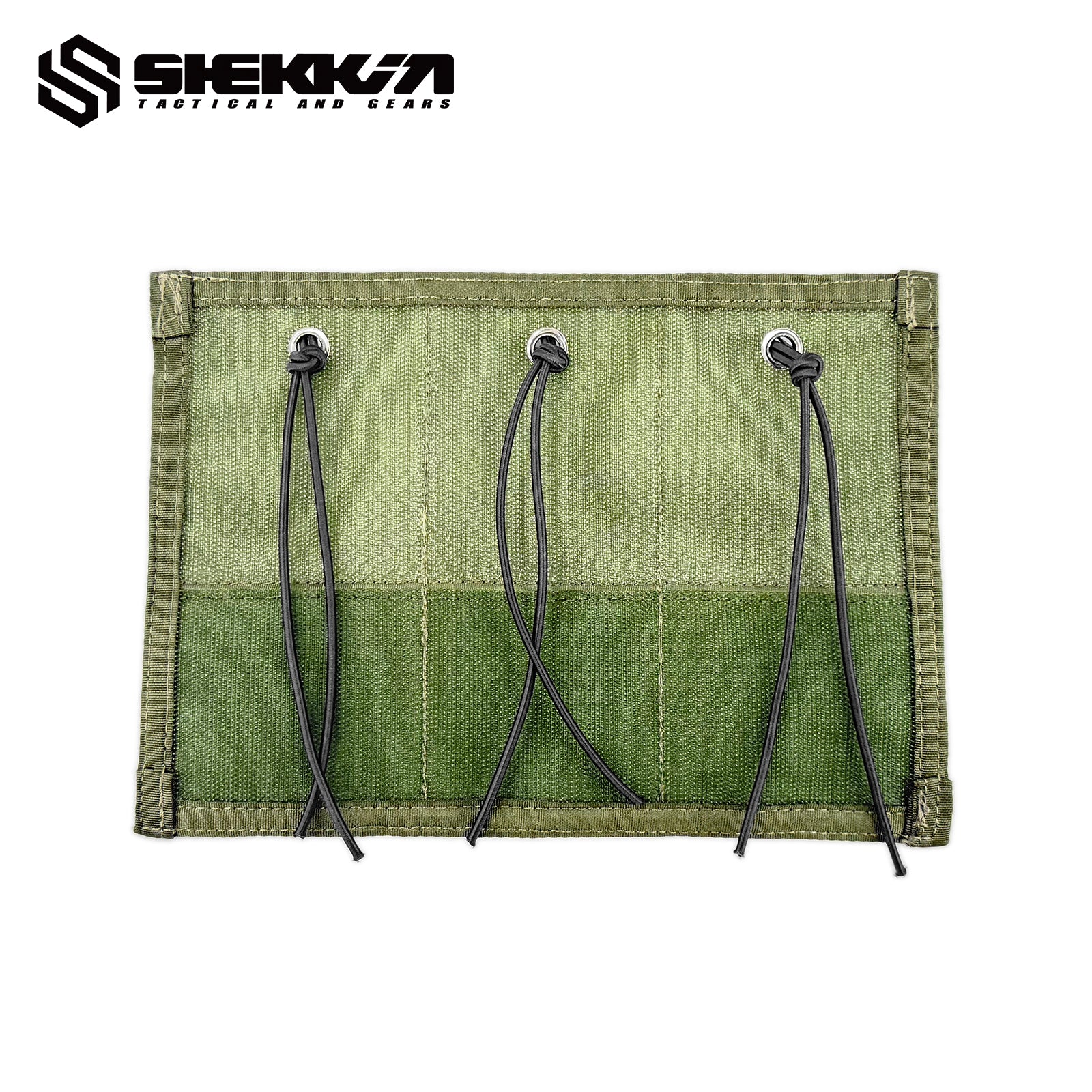 Pre MSA Paraclete style Smoke green triple M4 mag pouch with velcro back - Image 5