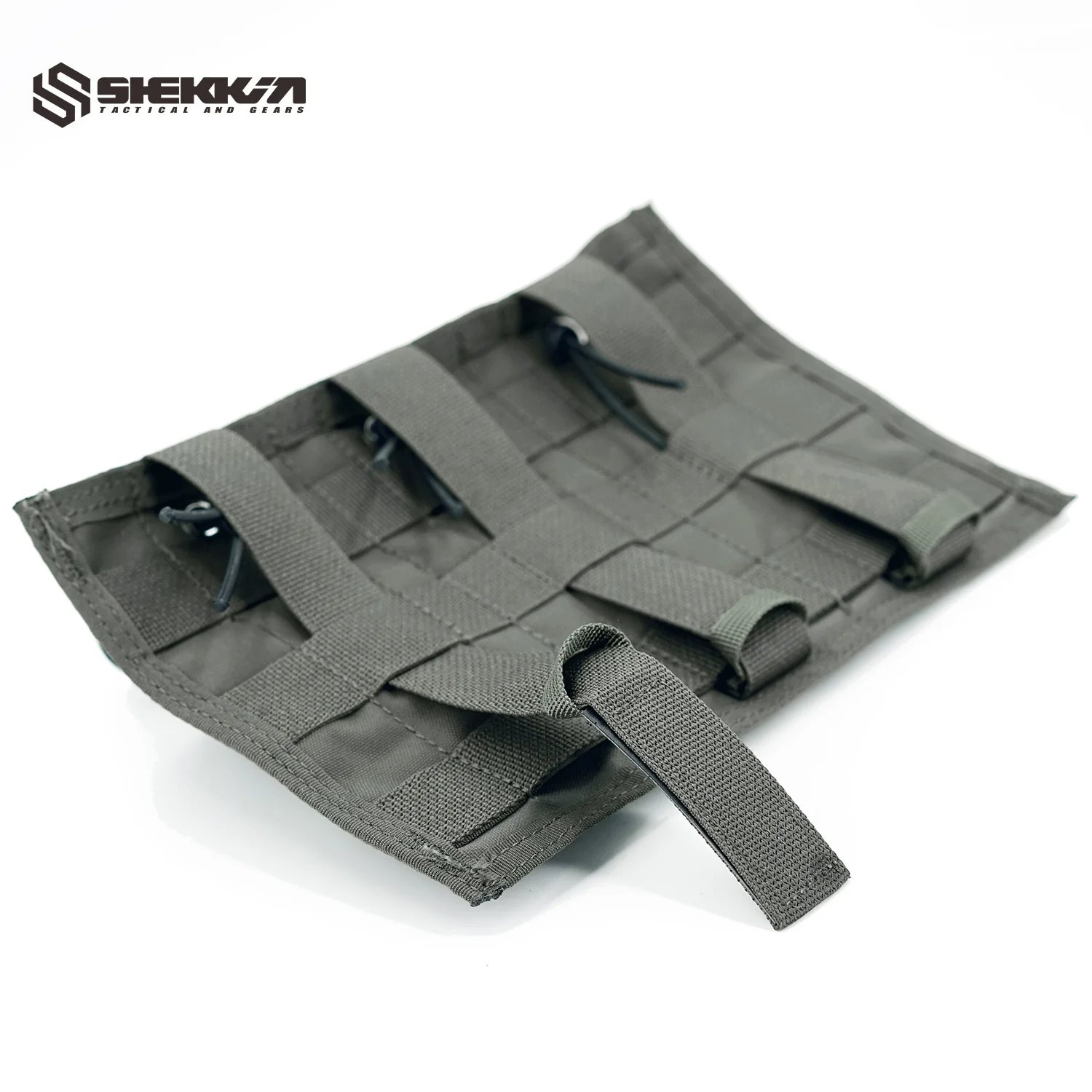 Pre MSA Paraclete style Smoke green triple M4 mag pouch open top - Image 4